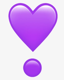 Purple Heart Emoji Png - Heart Emoji Iphone Png, Transparent Png, Transparent PNG