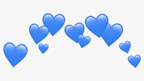 #blue #blueheart #hearts #heart #emoji #emojis #sticker - Transparent Heart Crown Png, Png Download, Transparent PNG