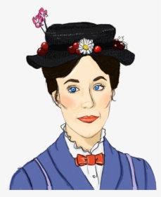 Hat Geisha Clothing Accessories - Mary Poppins Hat Illustration, HD Png Download, Transparent PNG