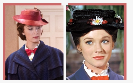 Left Emily Blunt Stars As Mary Poppins In Disney S - Julie Andrews Vs Emily Blunt Mary Poppins, HD Png Download, Transparent PNG
