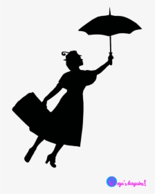 Mary Poppins Returns Silhouette Png - Mary Poppins Silhouette Printables, Transparent Png, Transparent PNG