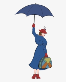 Mary Poppins Cartoon Umbrella, HD Png Download, Transparent PNG