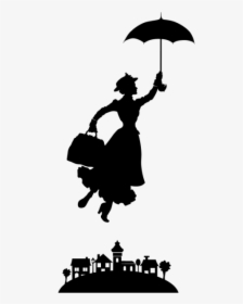 Mary Poppins Silhouette Free, HD Png Download, Transparent PNG