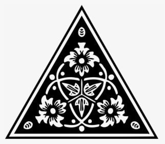 Visual Arts,flower,triangle - Triangular Ornament, HD Png Download, Transparent PNG