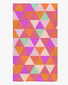Orange Geometric Triangle Pattern Custom Towel 16 X28 - Triangle, HD Png Download, Transparent PNG