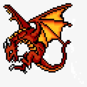 Transparent Fire Dragon Png - Fire Dragon Pixel Art, Png Download, Transparent PNG