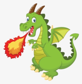 Cartoon Fire Breathing Dragon, HD Png Download, Transparent PNG