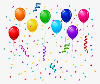 And Balloon Greeting Confetti Birthday Cake Party - Balloons Png Format Birthday Png, Transparent Png, Transparent PNG