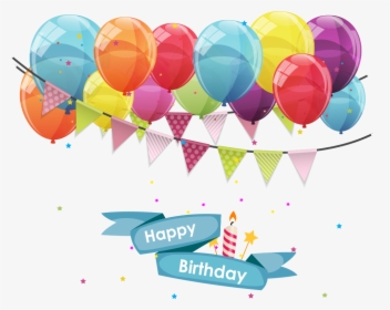 Balloons Vector Happy Birthday - Happy Birthday Invitation Card Png, Transparent Png, Transparent PNG