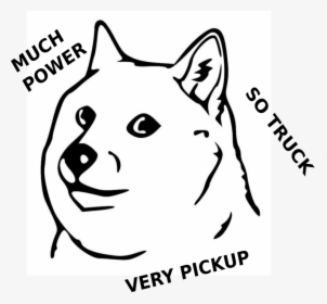 Doge - Doge Meme Black And White, HD Png Download, Transparent PNG