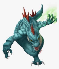#160 Feraligatr Used Dragon Claw And Crunch In The - Feraligatr Fan Art, HD Png Download, Transparent PNG
