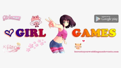 Girls Games Cute And Lovely Flash Games - Girls Game Logo Png, Transparent Png, Transparent PNG
