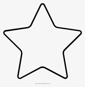 Rounded Star Coloring Page - Line Art, HD Png Download, Transparent PNG