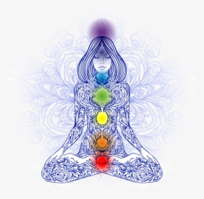 Chakra Meditation Lotus Position Woman Illustration - Chakra Balancing, HD Png Download, Transparent PNG