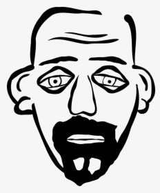 Bearded Bald Guy - Goateee Cartoon, HD Png Download, Transparent PNG