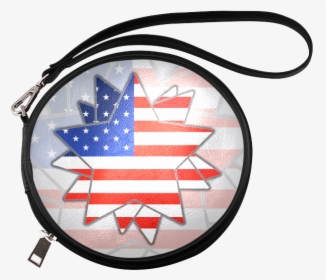 The Abstract Star With American Flag Round Makeup Bag - Toiletry Bag, HD Png Download, Transparent PNG