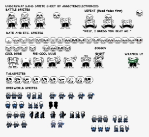 Though You Guys Have Not Seen The First Sprite Sheet - Sans Battle Sprite Sheet, HD Png Download, Transparent PNG