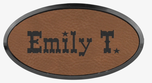 Oval With Border Name Badge With Magnet - Western, HD Png Download, Transparent PNG
