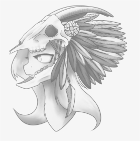Taps, Chiefyshy, Feather, Fluttershy, Goat Skull, Headdress, - Fluttershy, HD Png Download, Transparent PNG