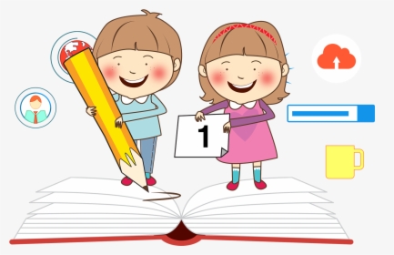 Transparent Student Clipart Png - Children Studying Clipart, Png Download, Transparent PNG