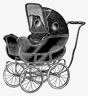 Transparent Baby Carriage Png - Baby Carriage Vintage Png, Png Download, Transparent PNG