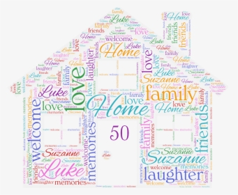 1 Sur 4 Personalised Word Art New Home Family House - Design, HD Png Download, Transparent PNG