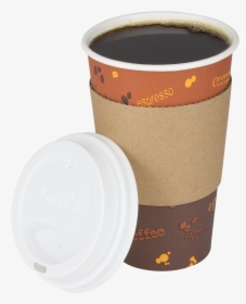 Coffee Cup Sleeve Paper Cup - Paper Coffee Cup Clipart, HD Png Download, Transparent PNG