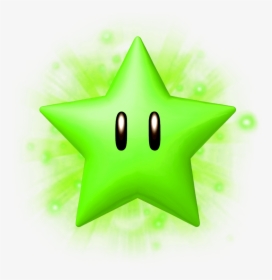 Transparent North Star Clipart - Super Mario Green Star, HD Png Download, Transparent PNG