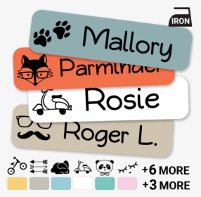 Hipster Iron-on Labels For Hip Kids, No Sew Labels - Black Cat, HD Png Download, Transparent PNG