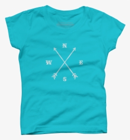 Hipster Crossed Arrows Compass Nsew Girls T Shirt - Active Shirt, HD Png Download, Transparent PNG