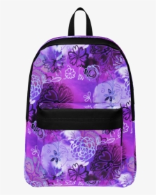 Grunge Urban Purple Flowers Backpack - Bag, HD Png Download, Transparent PNG