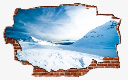 Zapwalls Decals Snowy Mountain Day Sky Breaking Wall - South Pole, HD Png Download, Transparent PNG
