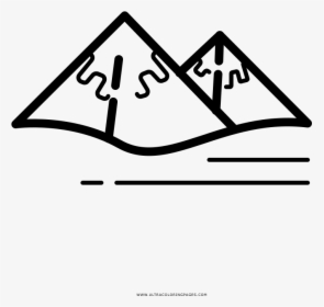 Snowy Mountains Coloring Page - Triangle, HD Png Download, Transparent PNG