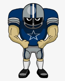 Dallas Texas Cowboys Cartoons Of Your Favorite Football - Cartoon Eagles Football Player, HD Png Download, Transparent PNG