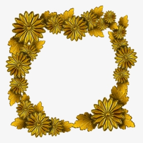 Gold The Frame Chrysanthemum Flowers Free Photo - Orange Chrysanthemums Clipart, HD Png Download, Transparent PNG
