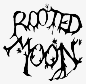 Rooted Moon Monochrome Logo Black - Calligraphy, HD Png Download, Transparent PNG