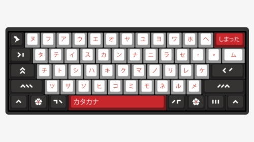 Katakana By Marius 61-key Custom Mechanical Keyboard, HD Png Download, Transparent PNG