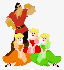 Disney Clipart For Girls - Gaston And Silly Girls, HD Png Download, Transparent PNG