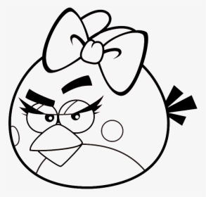 Angry Coloring Page Clipart Easy Coloring Pages For - Angry Birds Coloring Pages For Kids, HD Png Download, Transparent PNG