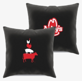 Arby S Meat Stack Pillow, Black - Cushion, HD Png Download, Transparent PNG