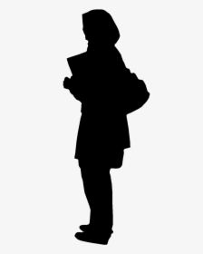 Silhouette Vector Graphics Illustration Image Clip - Woman Person Standing Silhouette, HD Png Download, Transparent PNG