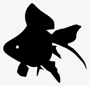 Black Goldfish Silhouette Png, Transparent Png, Transparent PNG