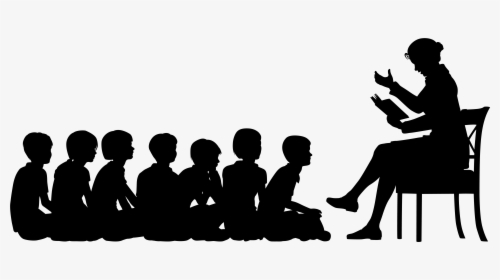 Transparent Person Sitting Back View Png - Teacher Silhouette, Png Download, Transparent PNG