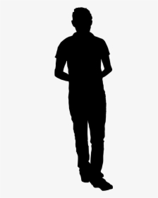 Man Standing Silhouette - Old Man Silhouette Png, Transparent Png, Transparent PNG