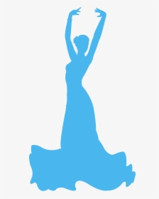 Blue Flamenco Dancer Silhouette, HD Png Download, Transparent PNG