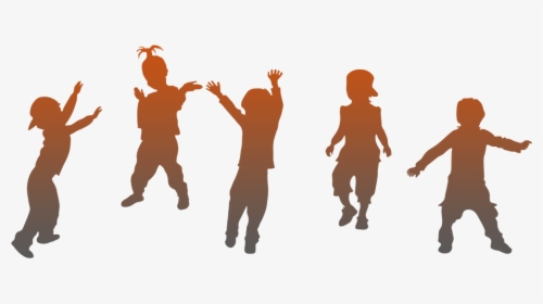 Transparent Dancing Clipart - Kids Playing Silhouette Clipart, HD Png Download, Transparent PNG