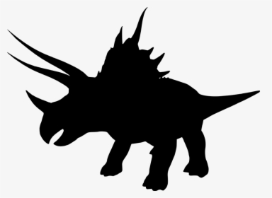 Silhouette, Dinosaur, Dino, Giant Lizard, Replica - Silhouette Dinosaur Triceratops Png, Transparent Png, Transparent PNG