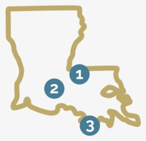 Louisiana Map With Numbers, HD Png Download, Transparent PNG