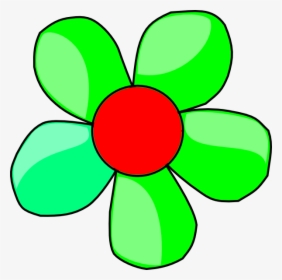 Green Flower Clip Art - Green Flower Clipart, HD Png Download, Transparent PNG