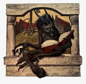 Devil Reads In The Book Of Fate, HD Png Download, Transparent PNG